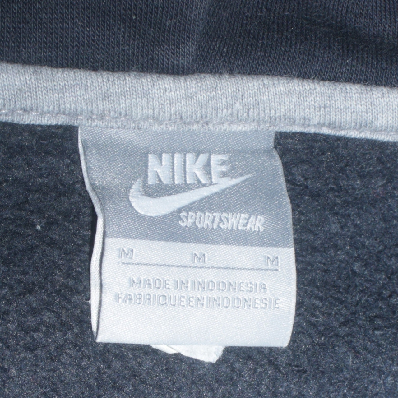 Nike Men’s Grey Full Zip Hoodie Medium Sportswear Sweatshirt