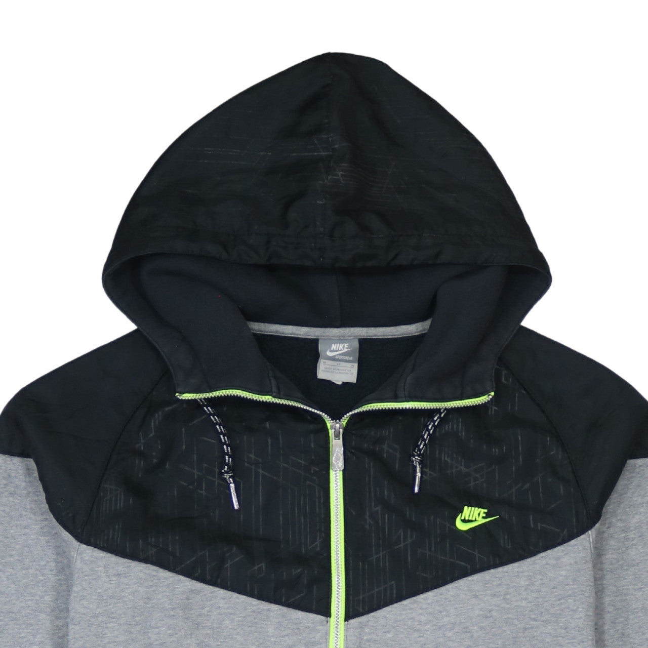 Nike Men’s Grey Full Zip Hoodie Medium Sportswear Sweatshirt