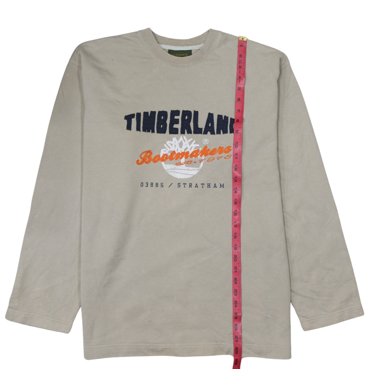 Timberland Women's Beige Embroidered Sweatshirt Size 16 Cotton Pullover