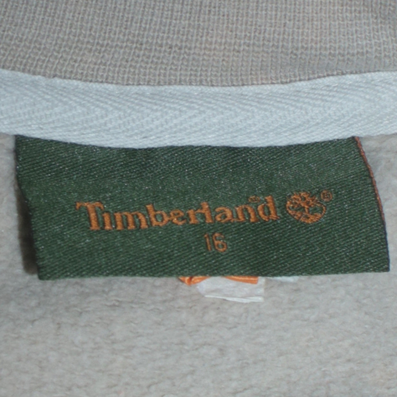Timberland Women's Beige Embroidered Sweatshirt Size 16 Cotton Pullover