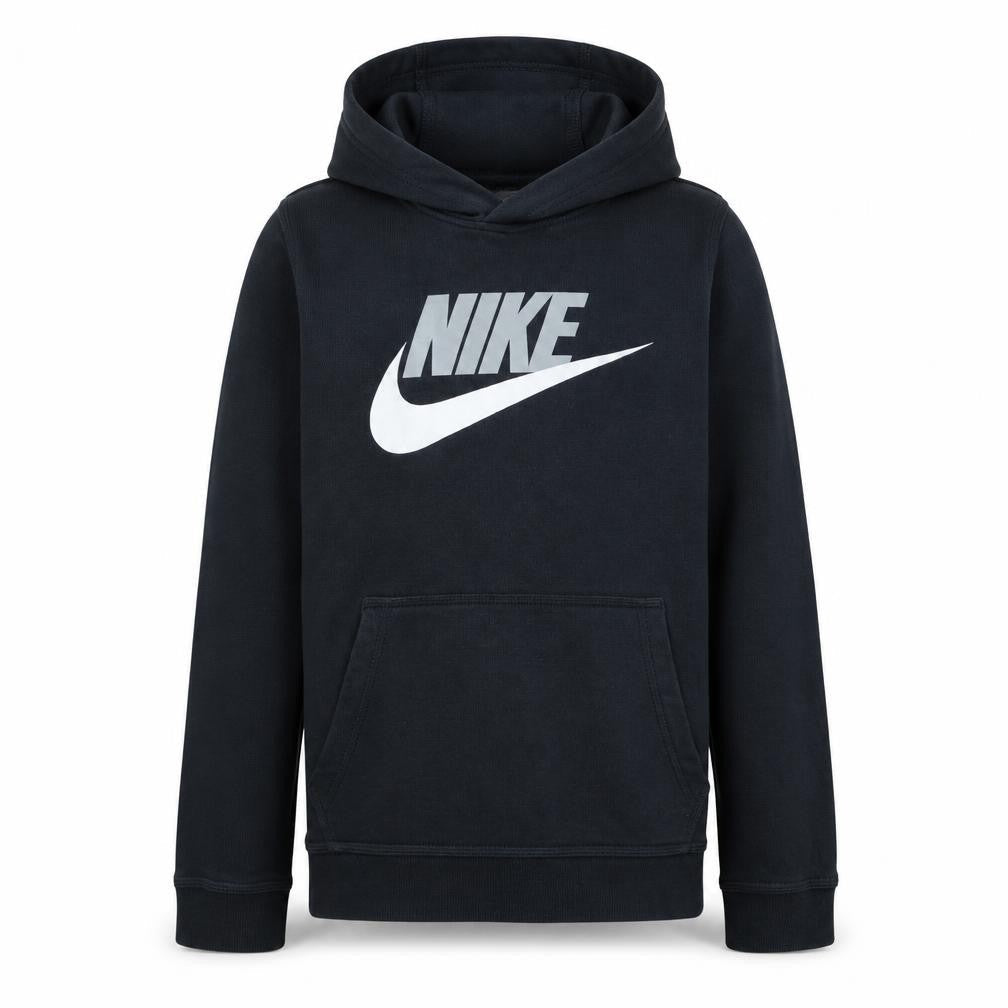 Nike Boys Black Pullover Hoodie 13-14 Years Standard Fit Logo Fleece Jumper