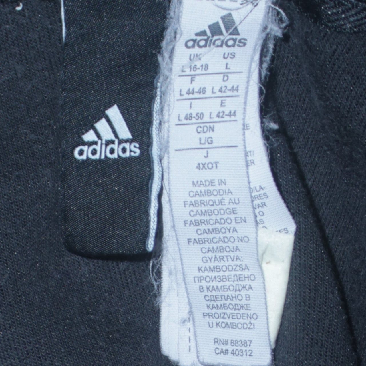 Adidas Women Black Full Zip Hoodie Size 16-18 L Hooded Sweatshirt