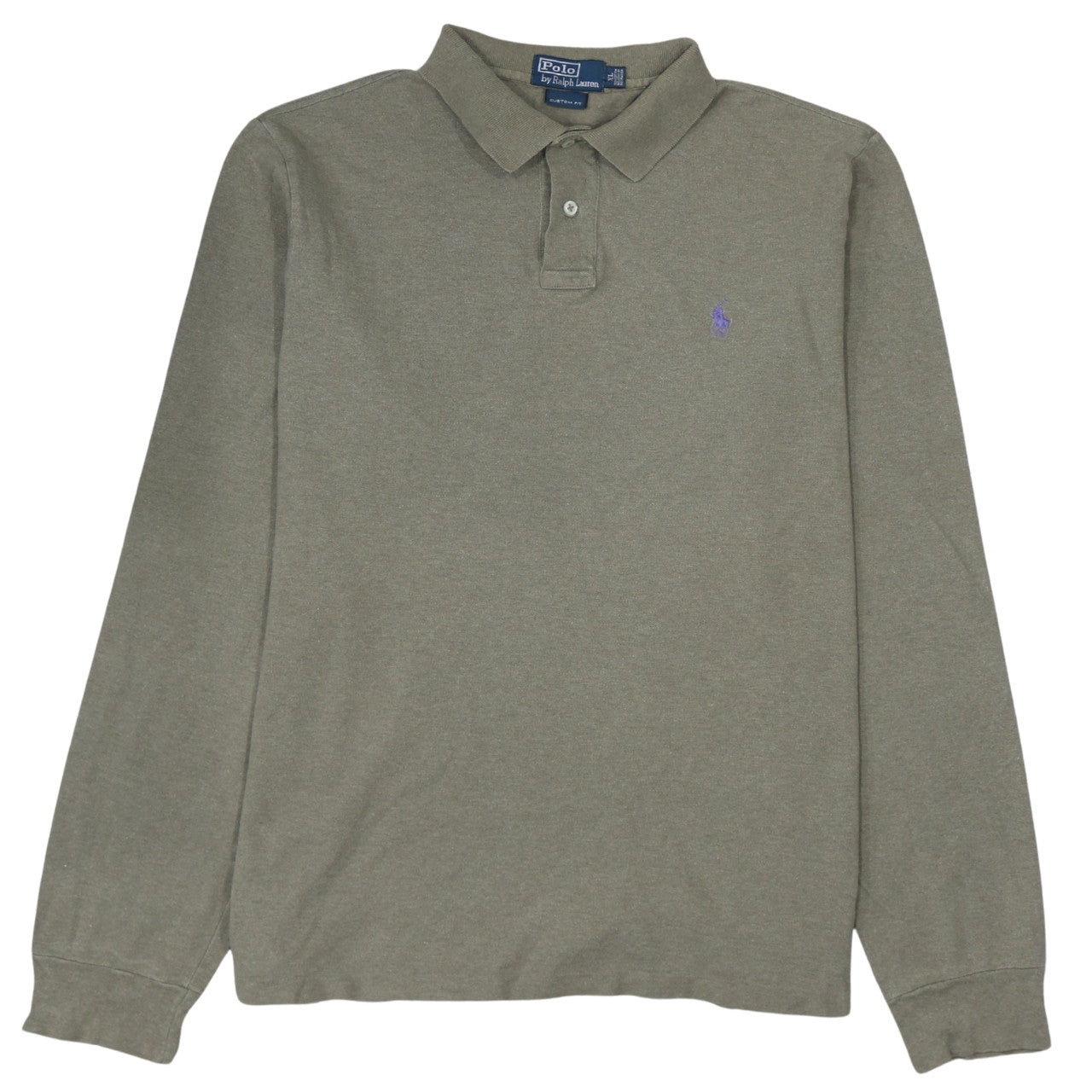 Ralph Lauren Men's Green Long Sleeve Cotton Polo Shirt XL