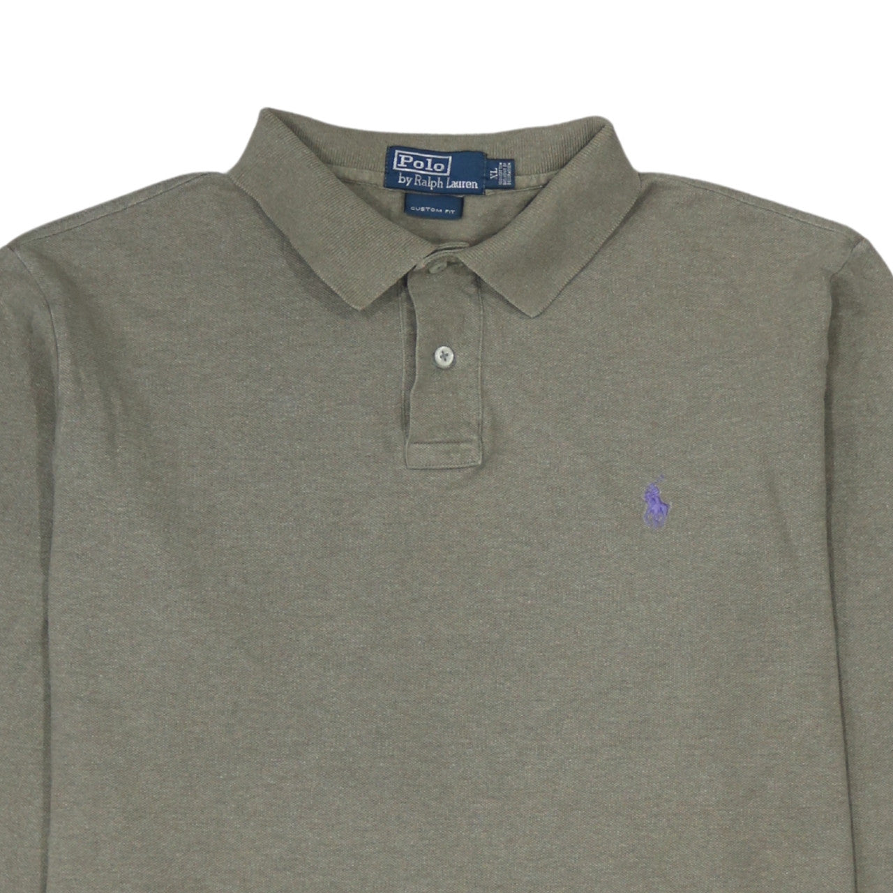 Ralph Lauren Men's Green Long Sleeve Cotton Polo Shirt XL