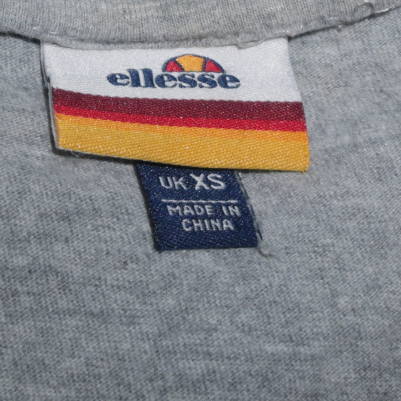 Ellesse Men's Grey XS Short Sleeve Logo Cotton T-Shirt