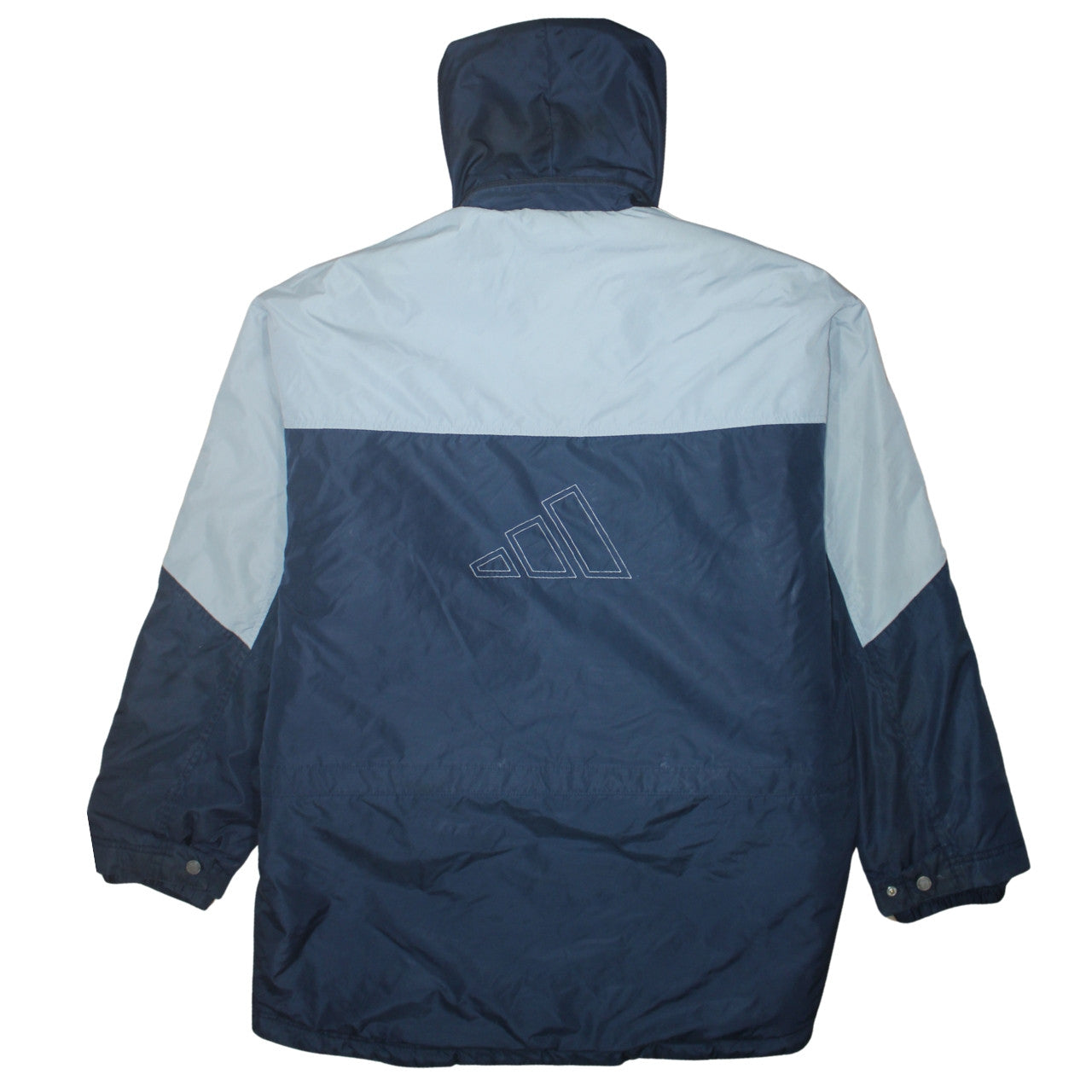 Adidas Men’s Blue Hooded Parka Jacket Size M Water Resistant