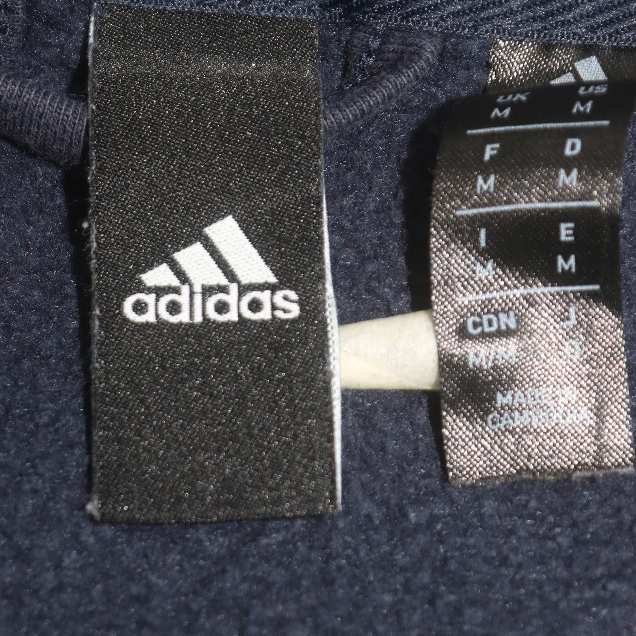 Adidas Mens Blue Full Zip Hoodie Size M Sports Fleece