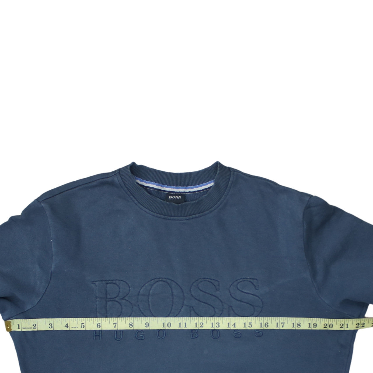 Hugo Boss Men’s Blue Cotton Pullover Sweatshirt Size S