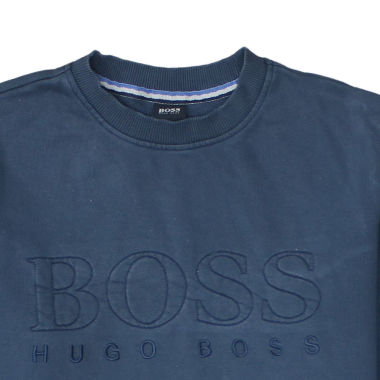 Hugo Boss Men’s Blue Cotton Pullover Sweatshirt Size S
