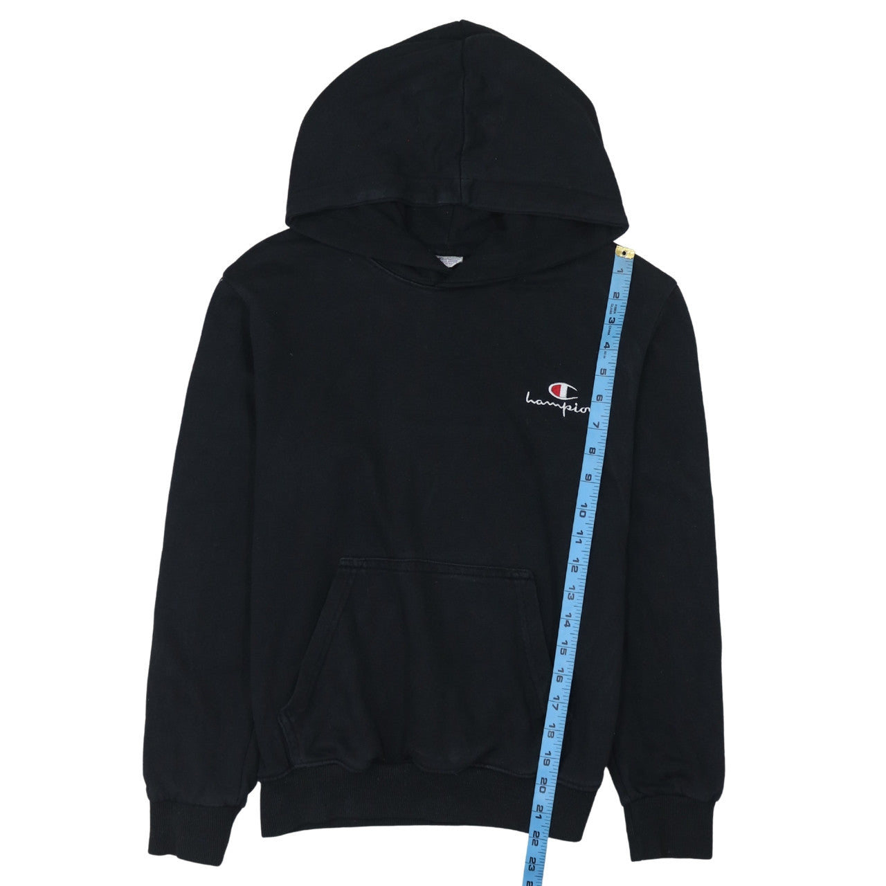 Champion Men's Black Pullover Logo Hoodie Size M