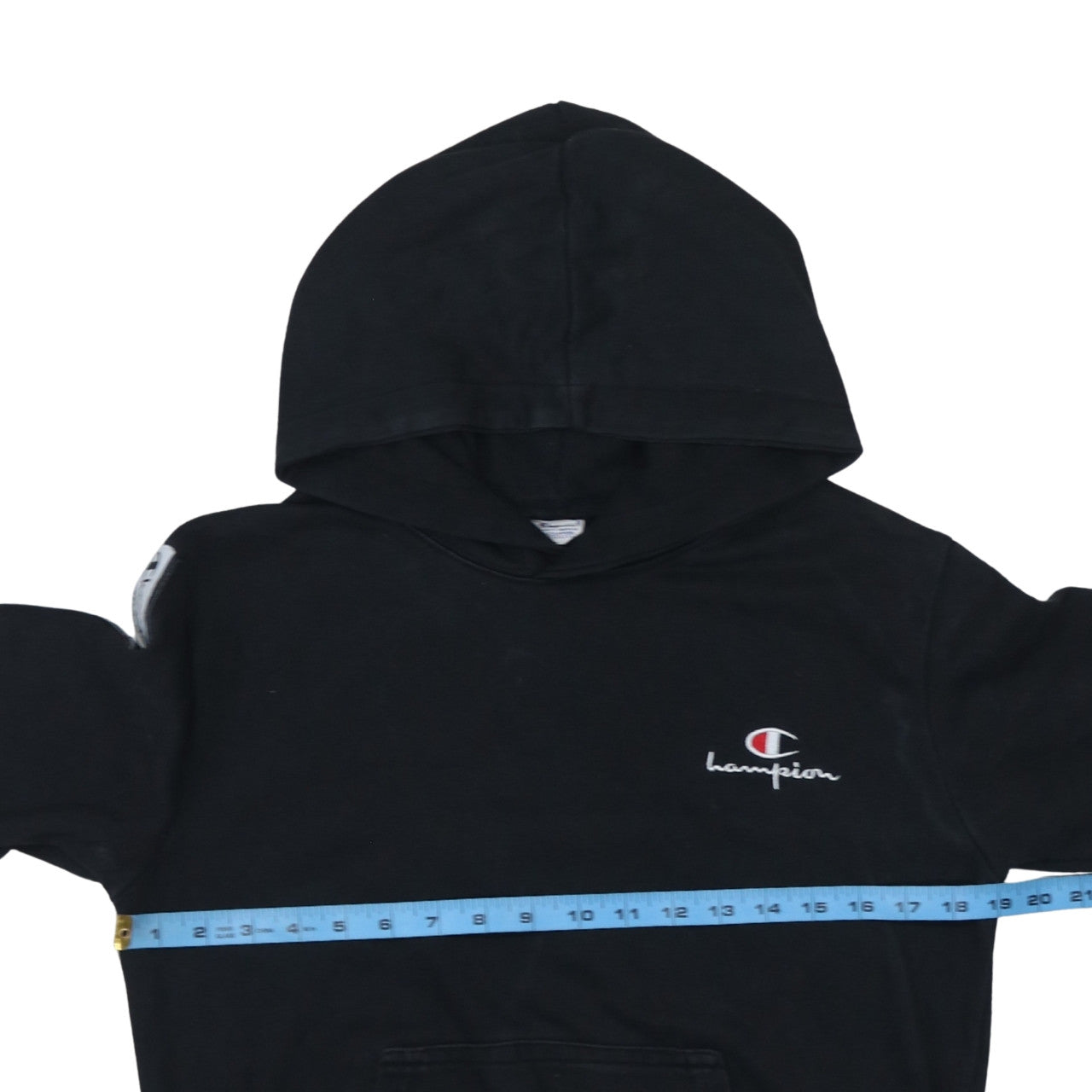 Champion Men's Black Pullover Logo Hoodie Size M