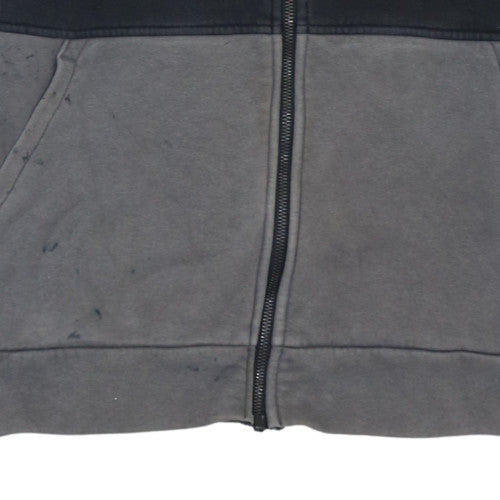 Adidas Men's Grey Full Zip Fleece Hoodie Size S Sportswear