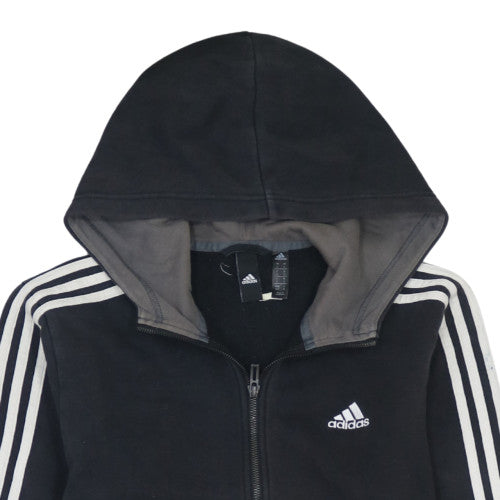 Adidas Men's Grey Full Zip Fleece Hoodie Size S Sportswear
