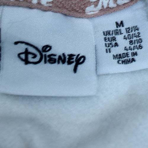 Disney Womens White Striped Marie Sweatshirt M