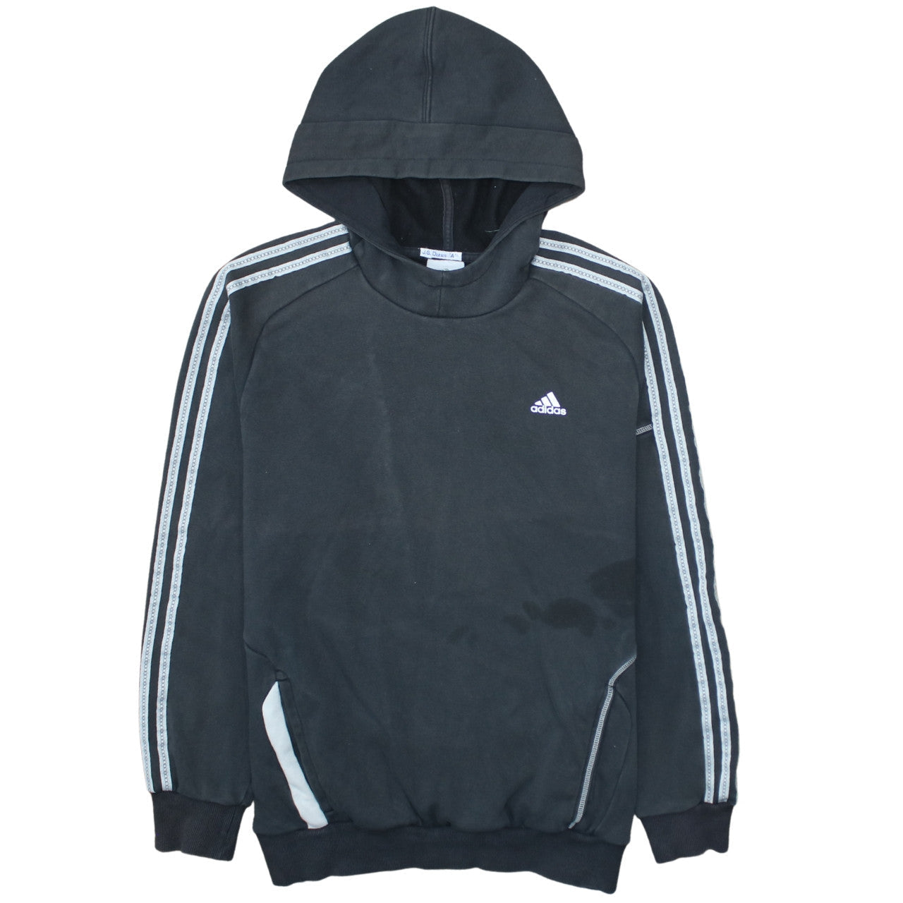Adidas Men’s Black Pullover Hoodie Size M Sports Fleece Sweatshirt