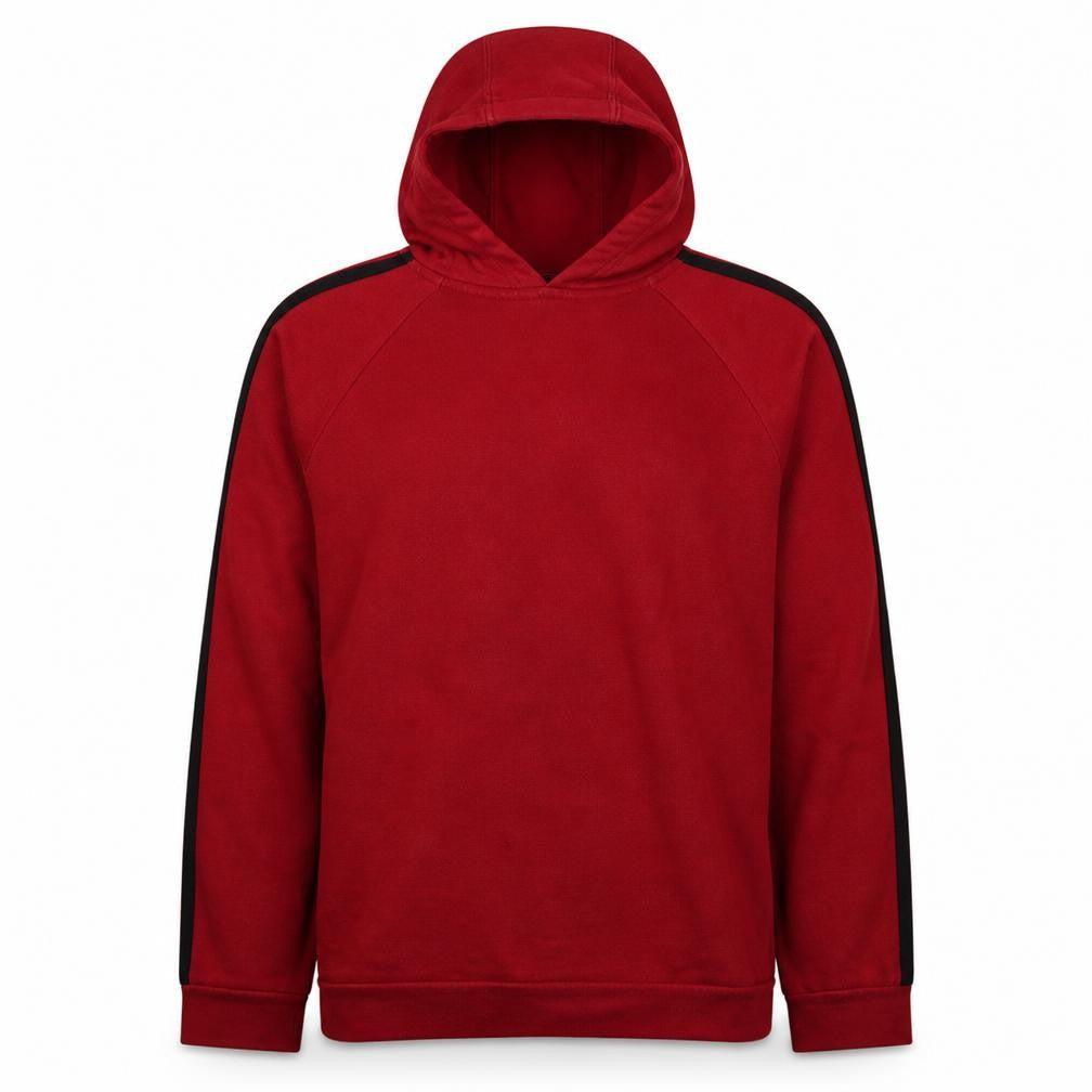 Adidas Men's Red Pullover Hoodie Medium Regular Fit Fleece