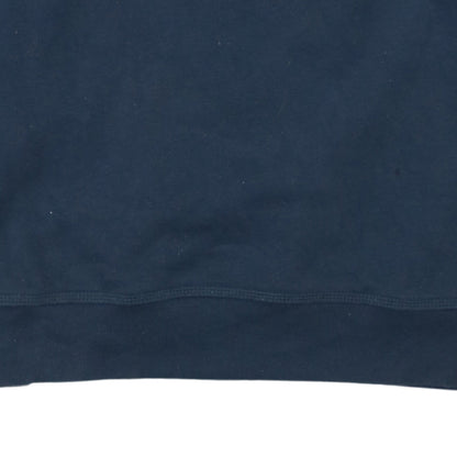 Brand and care label for Levi's boys’ blue logo pullover sweatshirt, size 16, years