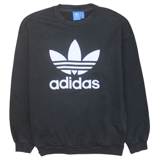 Adidas Women’s Black Crew Neck Pullover Sweatshirt Size 10