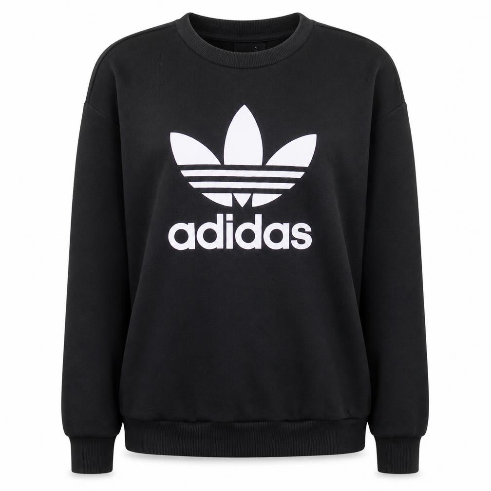 Adidas Women’s Black Crew Neck Pullover Sweatshirt Size 10