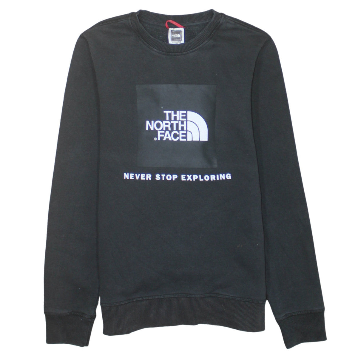 The North Face Boys Black Pullover Sweatshirt L Graphic Logo Crew Neck
