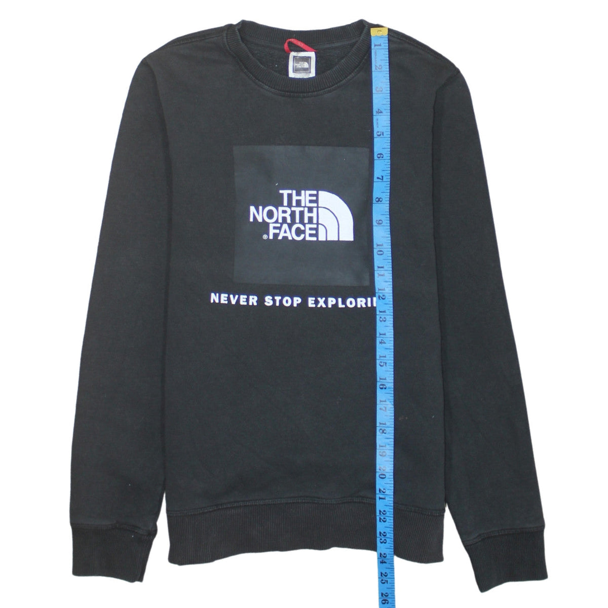 The North Face Boys Black Pullover Sweatshirt L Graphic Logo Crew Neck