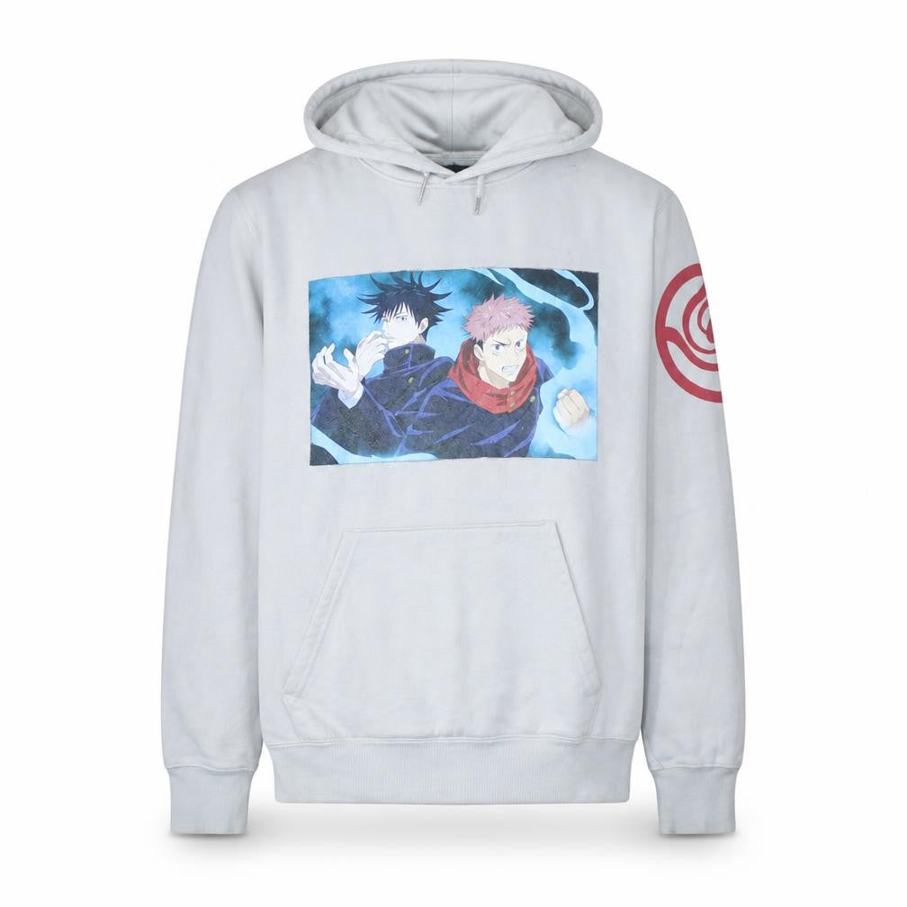 Primark Men’s Grey Anime Graphic Pullover Hoodie XL