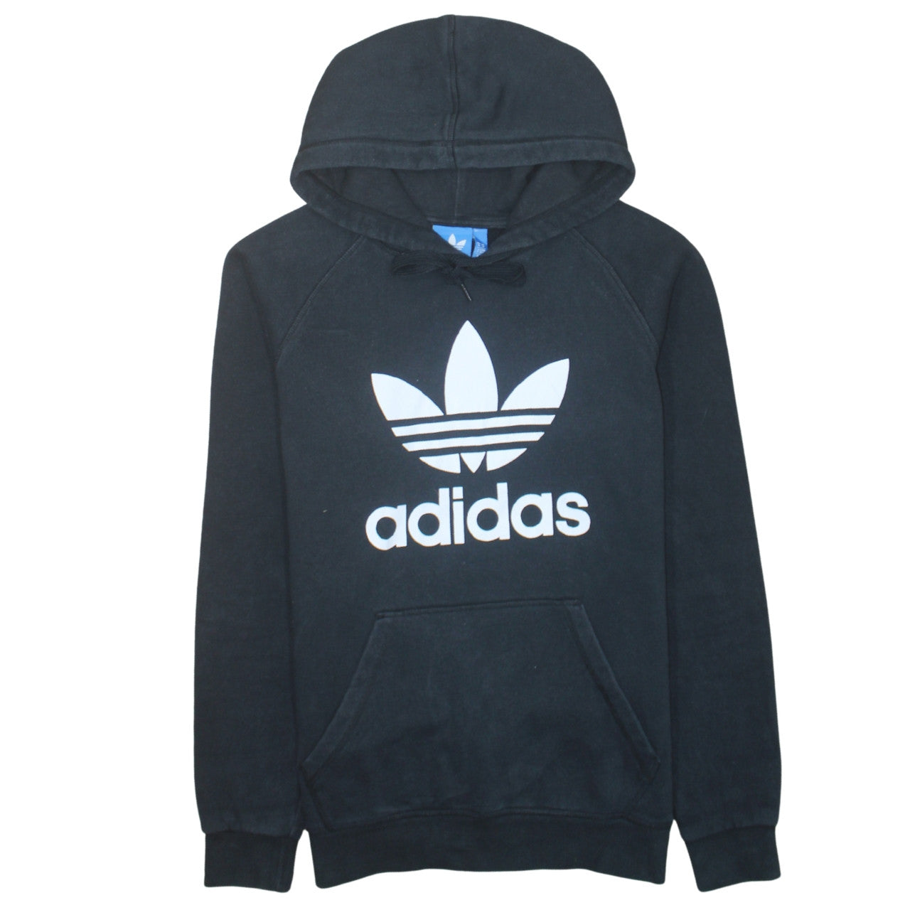 Adidas Men's Black Pullover Hoodie Size M Regular Fit Fleece Logo Sweatshirt