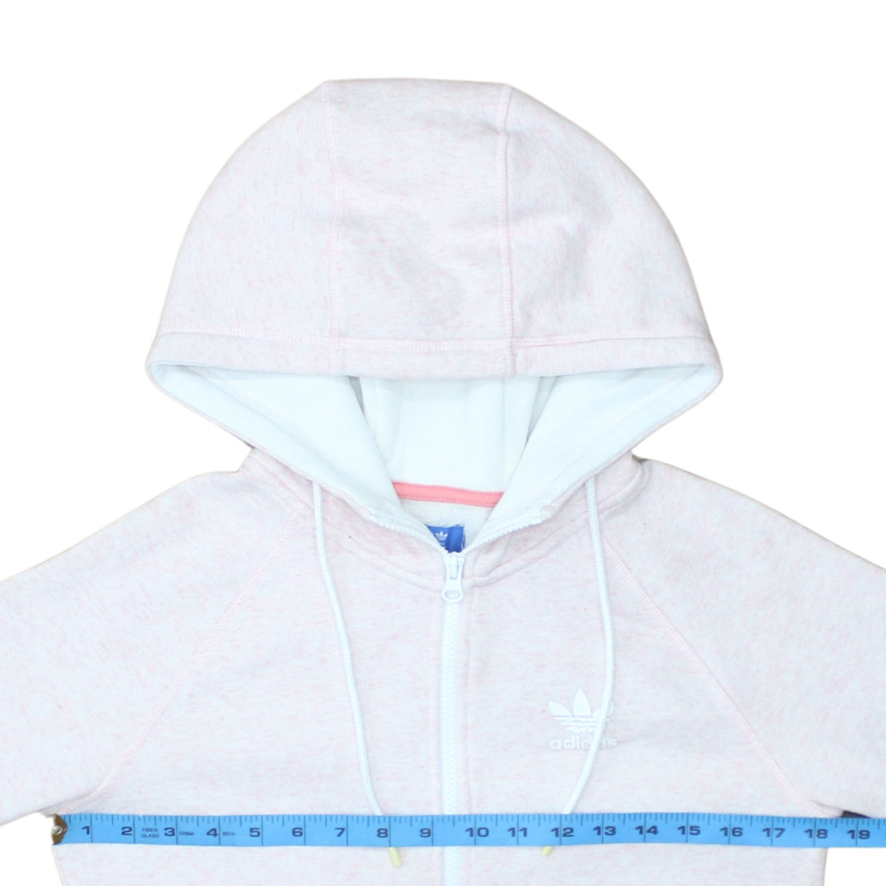 Adidas Womens Pink Full Zip Hoodie Size 10 Hooded Sweatshirt