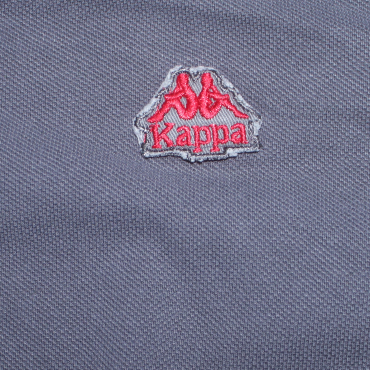 Kappa Men's Grey X-Large Polo Shirt with Red Trim Embroidered Logo