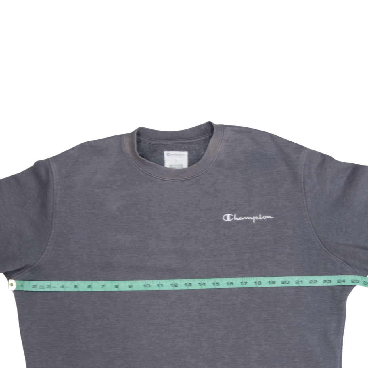 Champion Men's Grey Crew Neck Sweatshirt Size L Cotton Blend