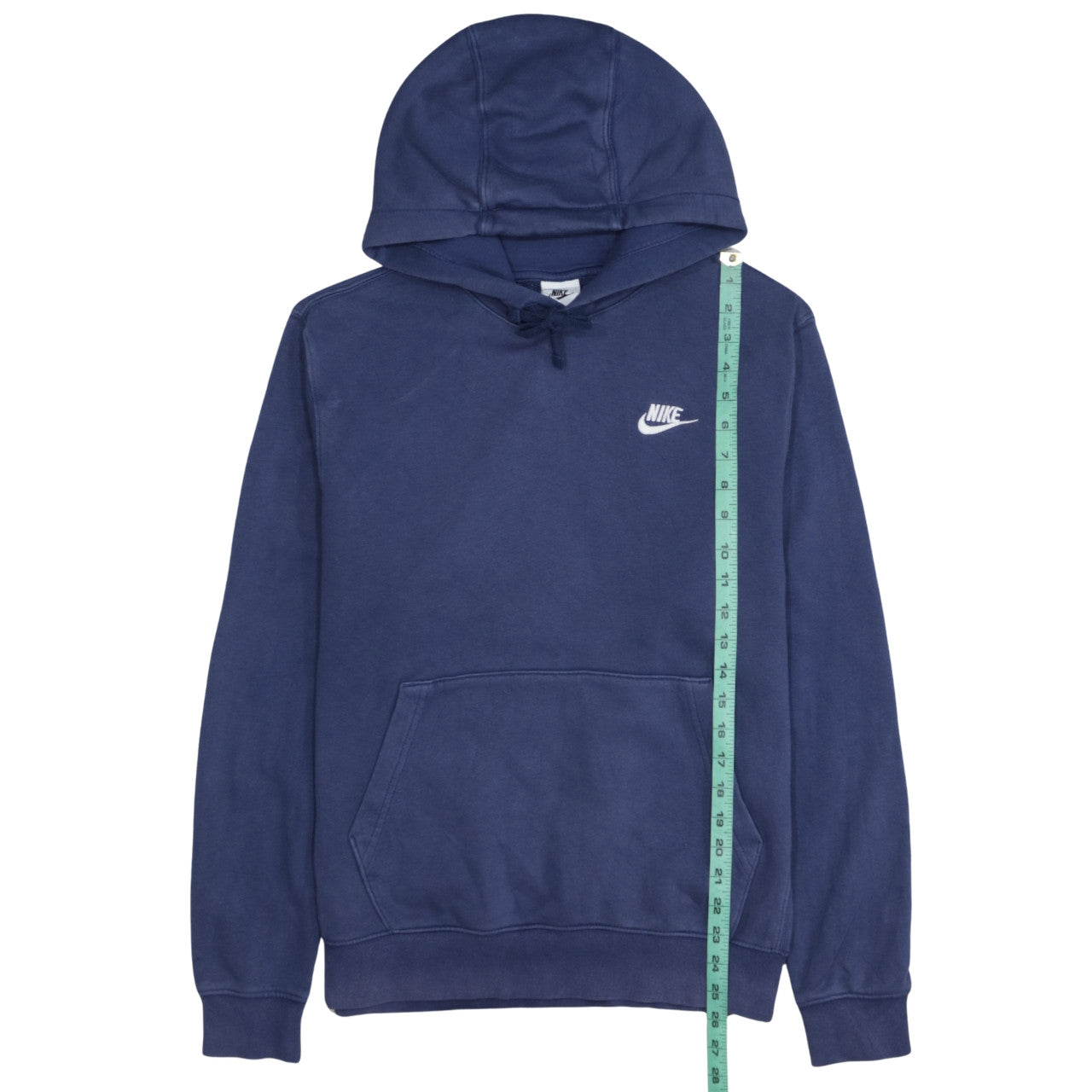 Nike Men's Blue Pullover Hoodie Small Logo Fleece Sweatshirt