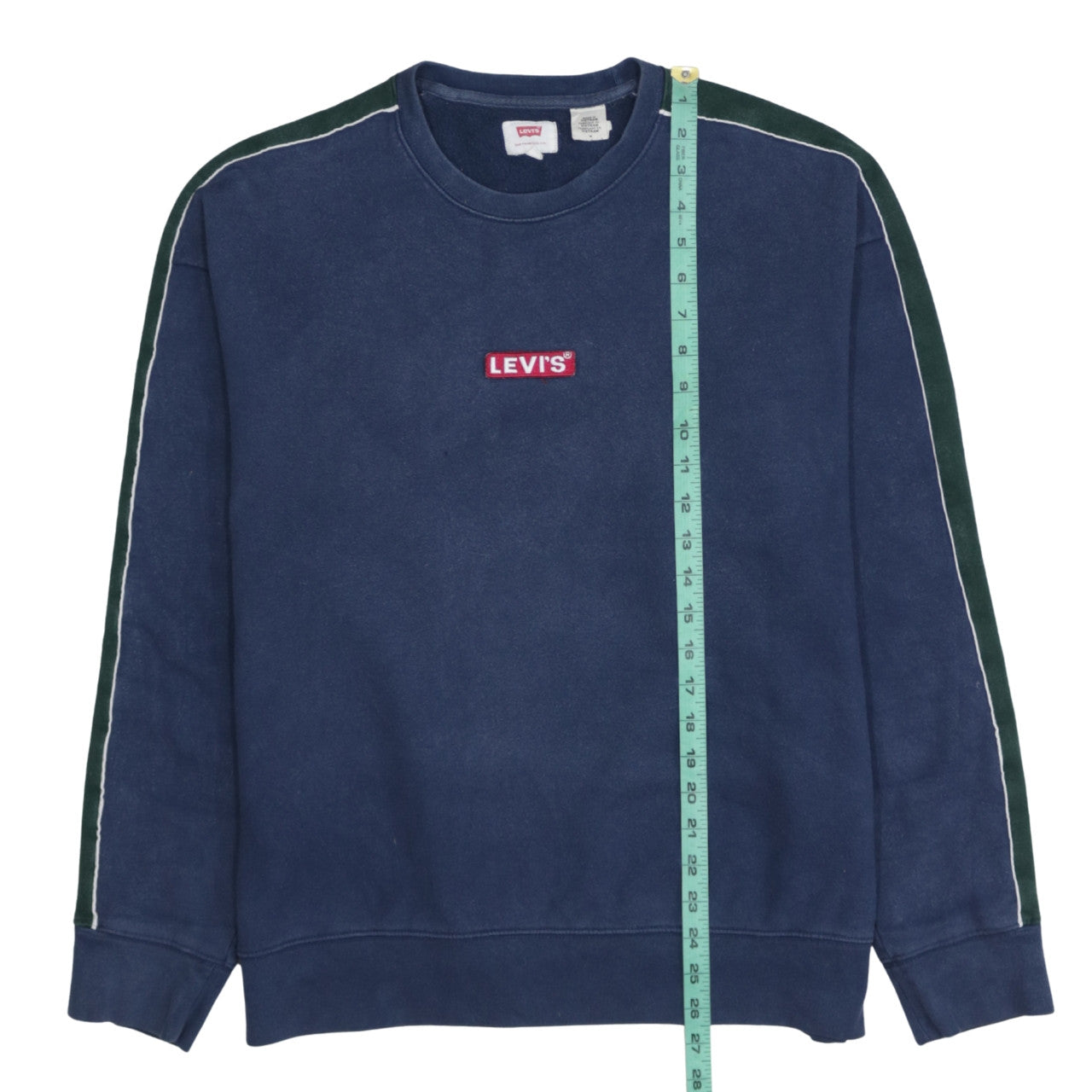 Levi's Men's Blue Crew Neck Logo Pullover Sweatshirt Size M
