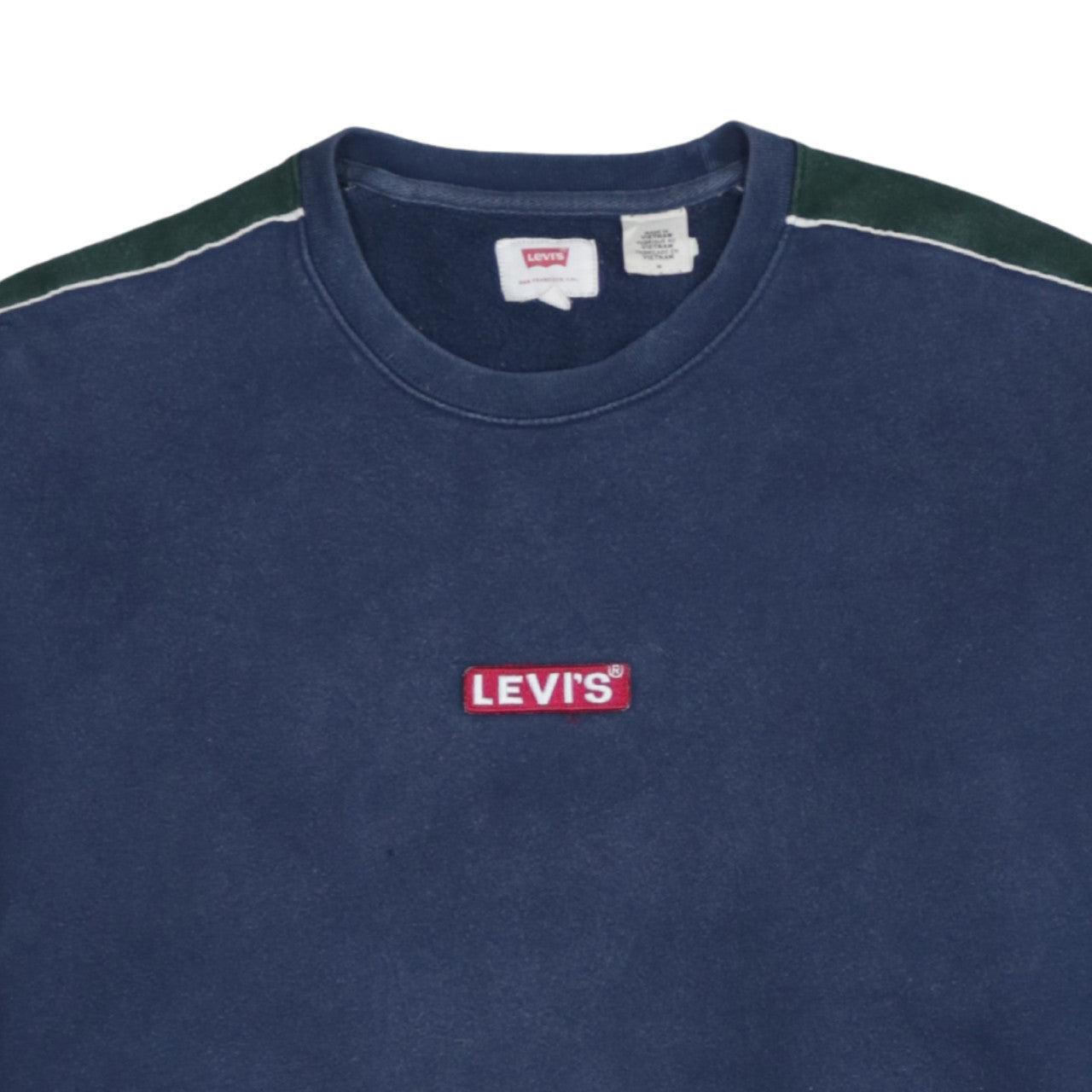 Levi's Men's Blue Crew Neck Logo Pullover Sweatshirt Size M