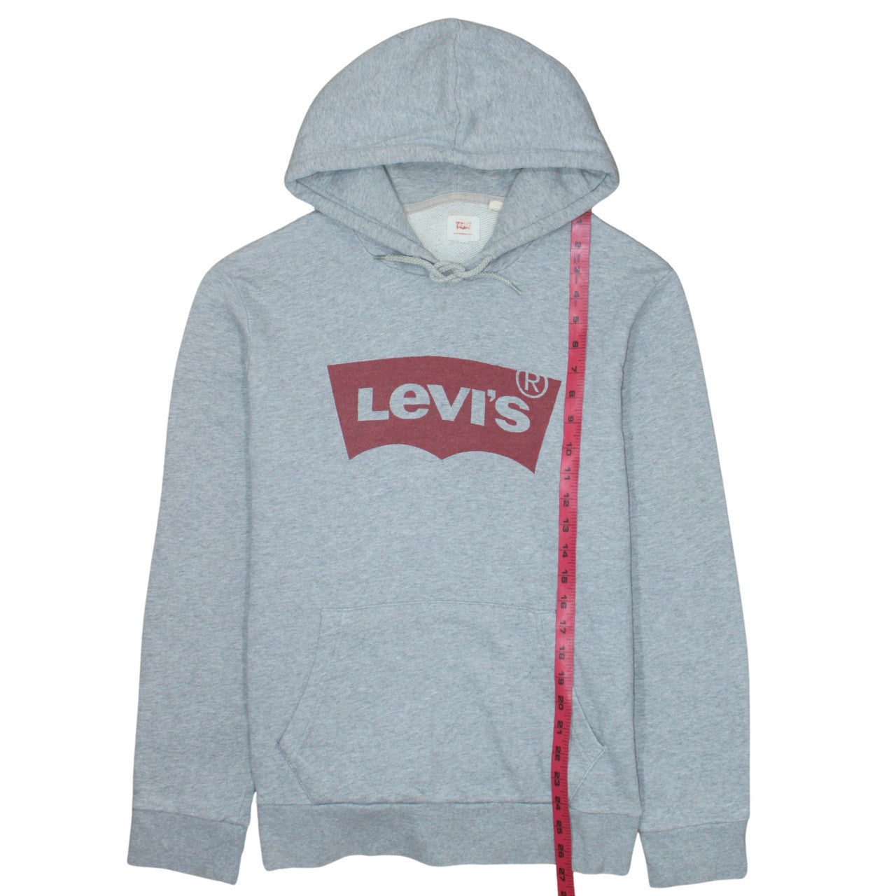 Levi's Men's Grey Logo Pullover Hoodie Size M Classic Fit