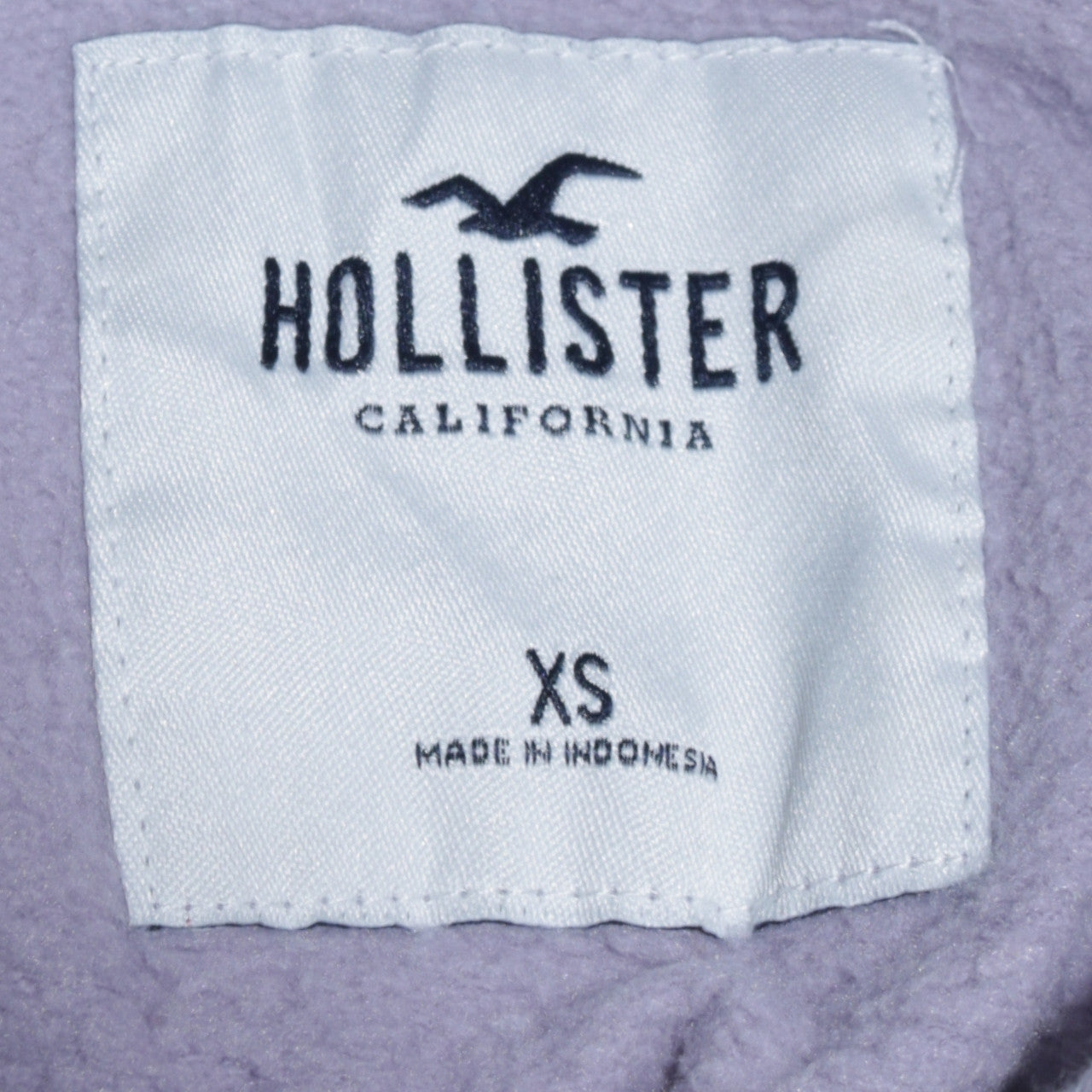 Hollister Women’s Lilac Pullover Hoodie XS Cotton Blend Butterfly Logo