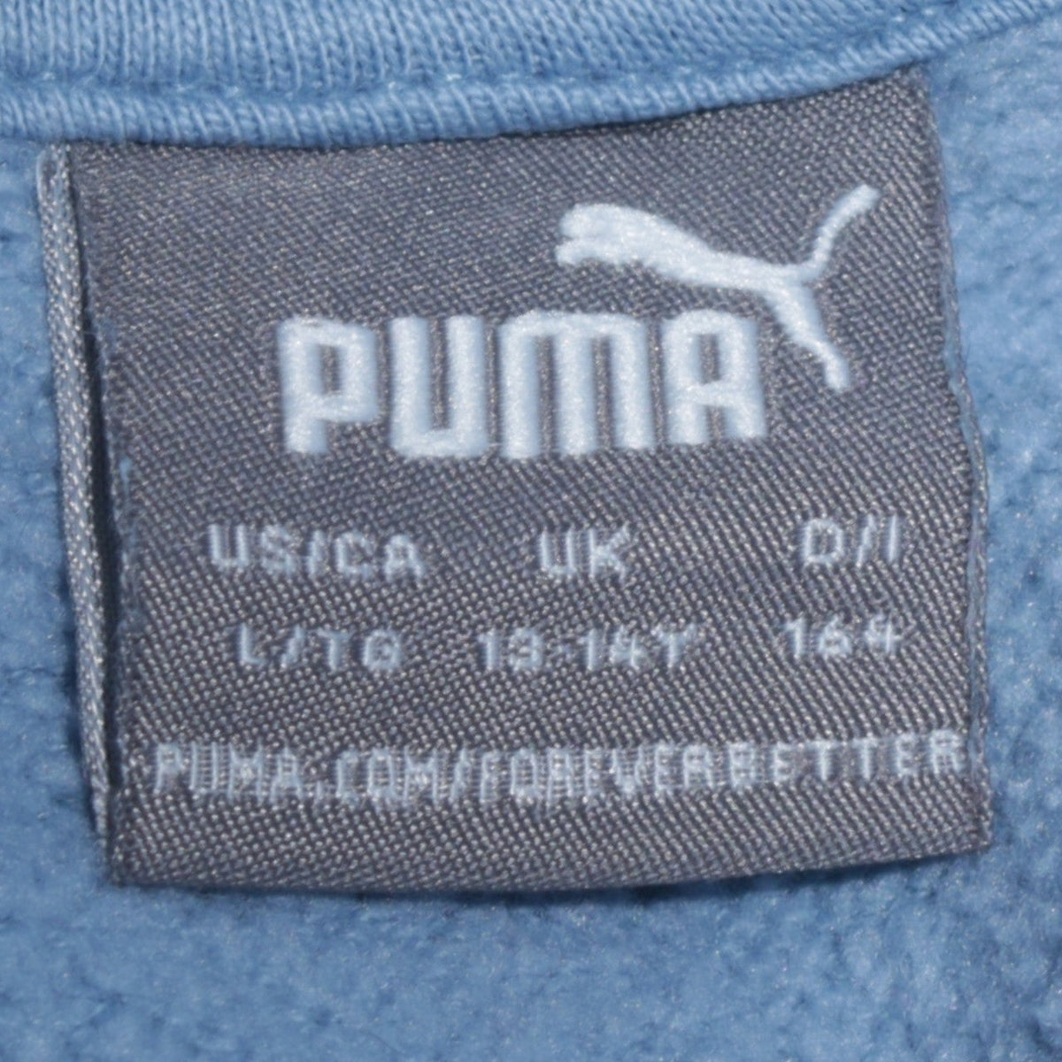 Puma Boys Blue Pullover Hoodie 13-14 Years Logo Graphic Sweatshirt