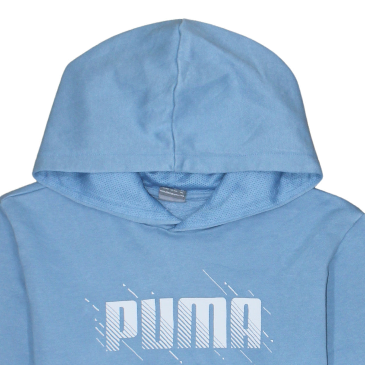 Puma Boys Blue Pullover Hoodie 13-14 Years Logo Graphic Sweatshirt