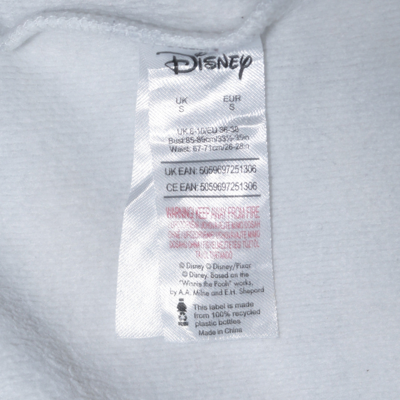 Disney Women’s Grey Striped Pullover Sweatshirt Mickey Mouse S