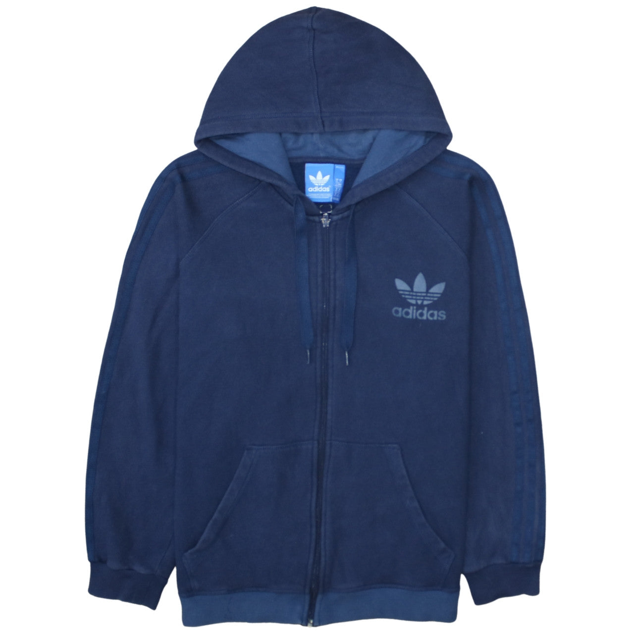Adidas Men Blue Full Zip Hoodie XL Fleece Sportswear
