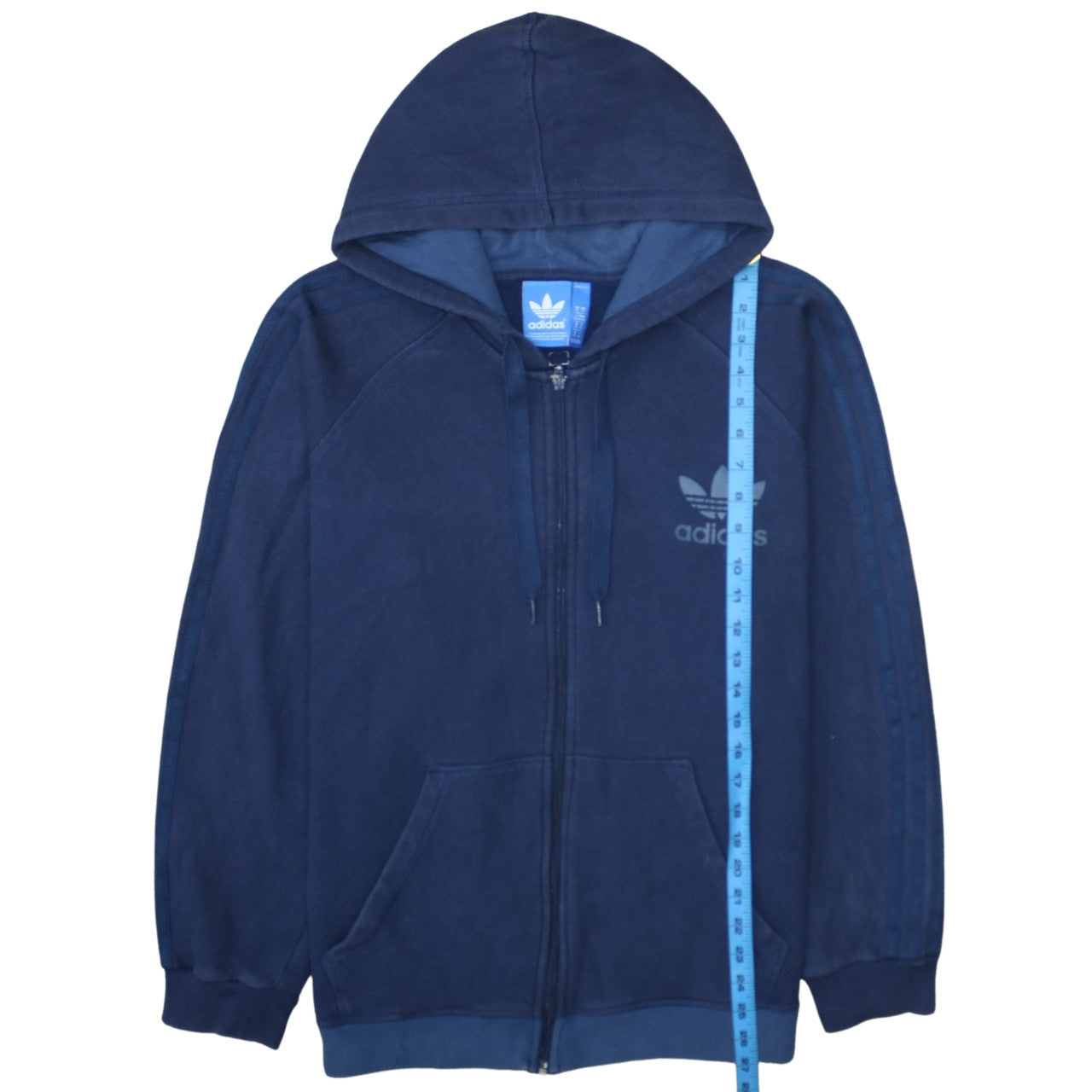 Adidas Men Blue Full Zip Hoodie XL Fleece Sportswear