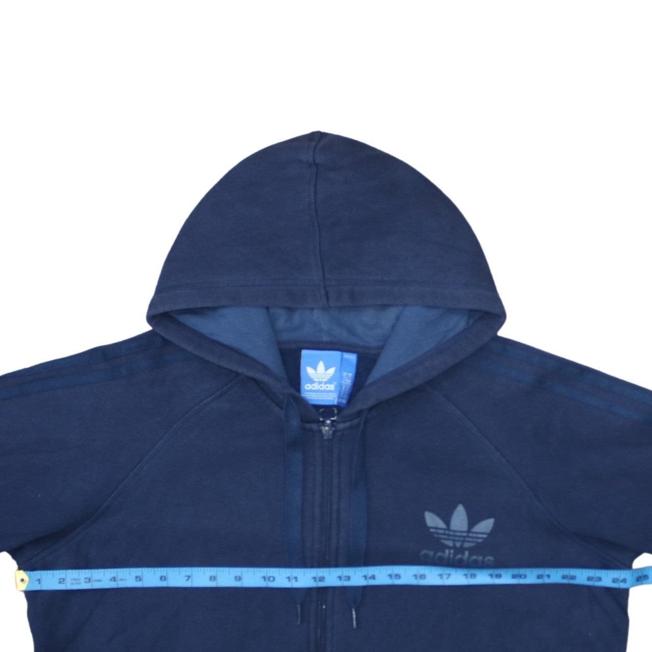 Adidas Men Blue Full Zip Hoodie XL Fleece Sportswear