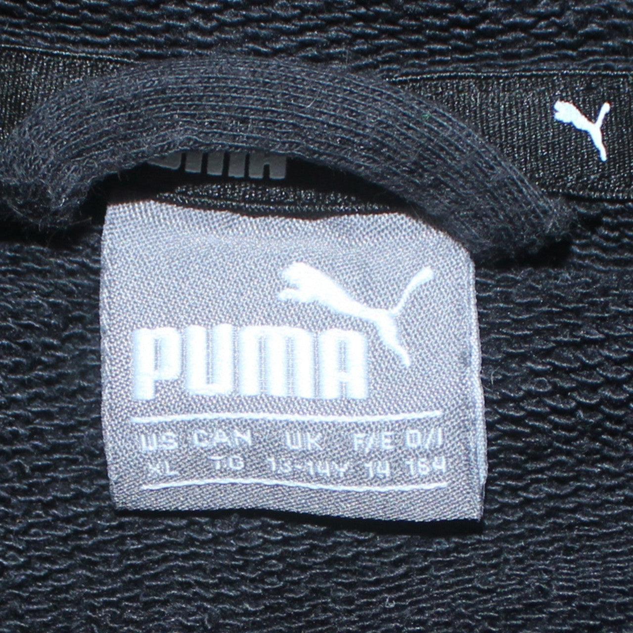 Puma Boys Black Full Zip Hoodie 13-14 Years Fleece Sportswear