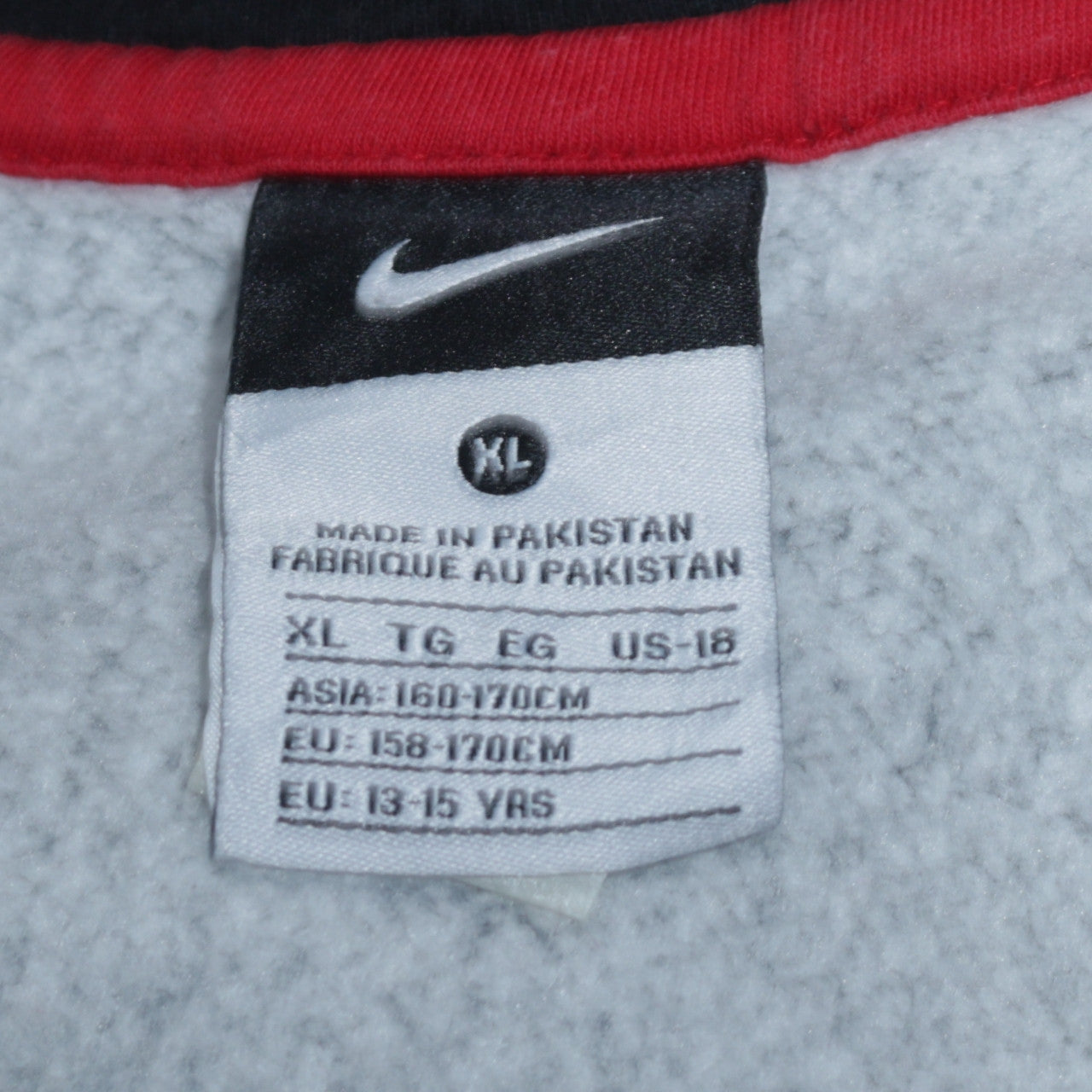 Nike Boys Grey Full Zip Hoodie XL 13-15 Years Sports Fleece Sweatshirt