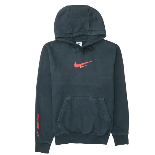Nike Men’s Black XS Pullover Hoodie with Red Logo - Sports Fleece
