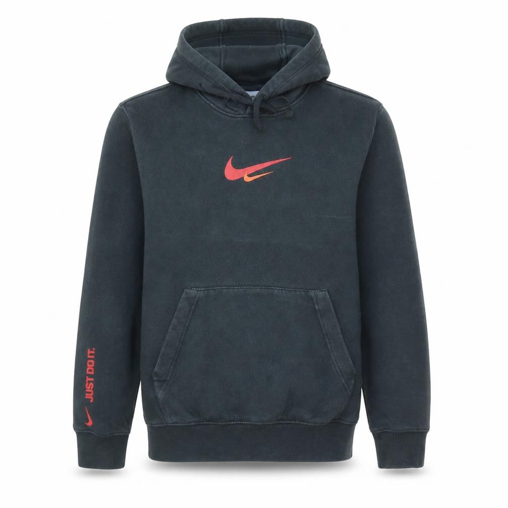 Nike Men’s Black XS Pullover Hoodie with Red Logo - Sports Fleece