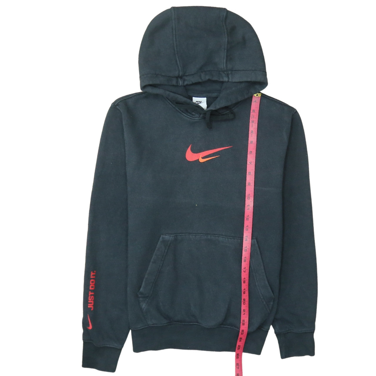 Nike Men’s Black XS Pullover Hoodie with Red Logo - Sports Fleece