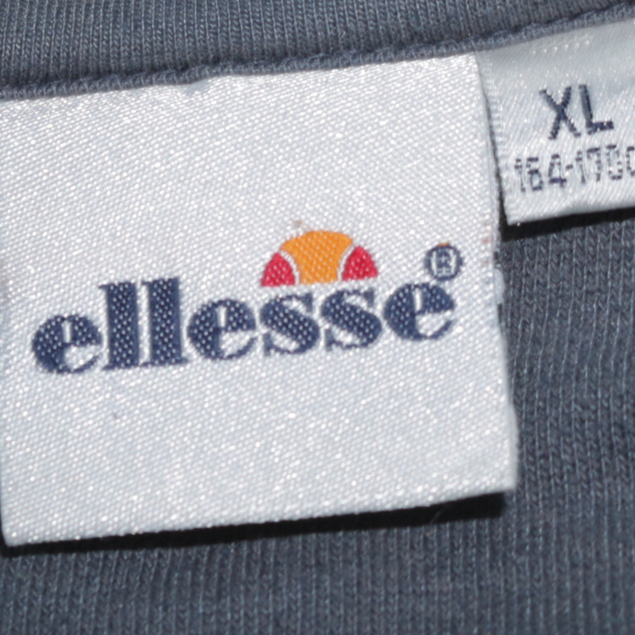 Ellesse Mens Grey XL Pullover Sweatshirt V-Neck Retro Logo Top