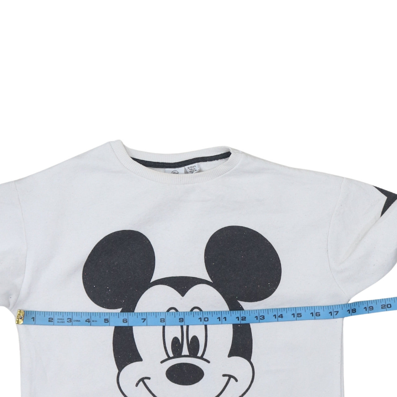 Disney Girls White Mickey Mouse Pullover Sweatshirt 12-13 Years