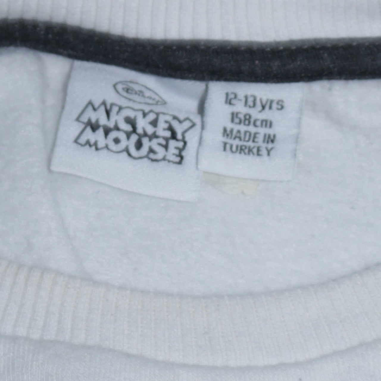 Disney Girls White Mickey Mouse Pullover Sweatshirt 12-13 Years