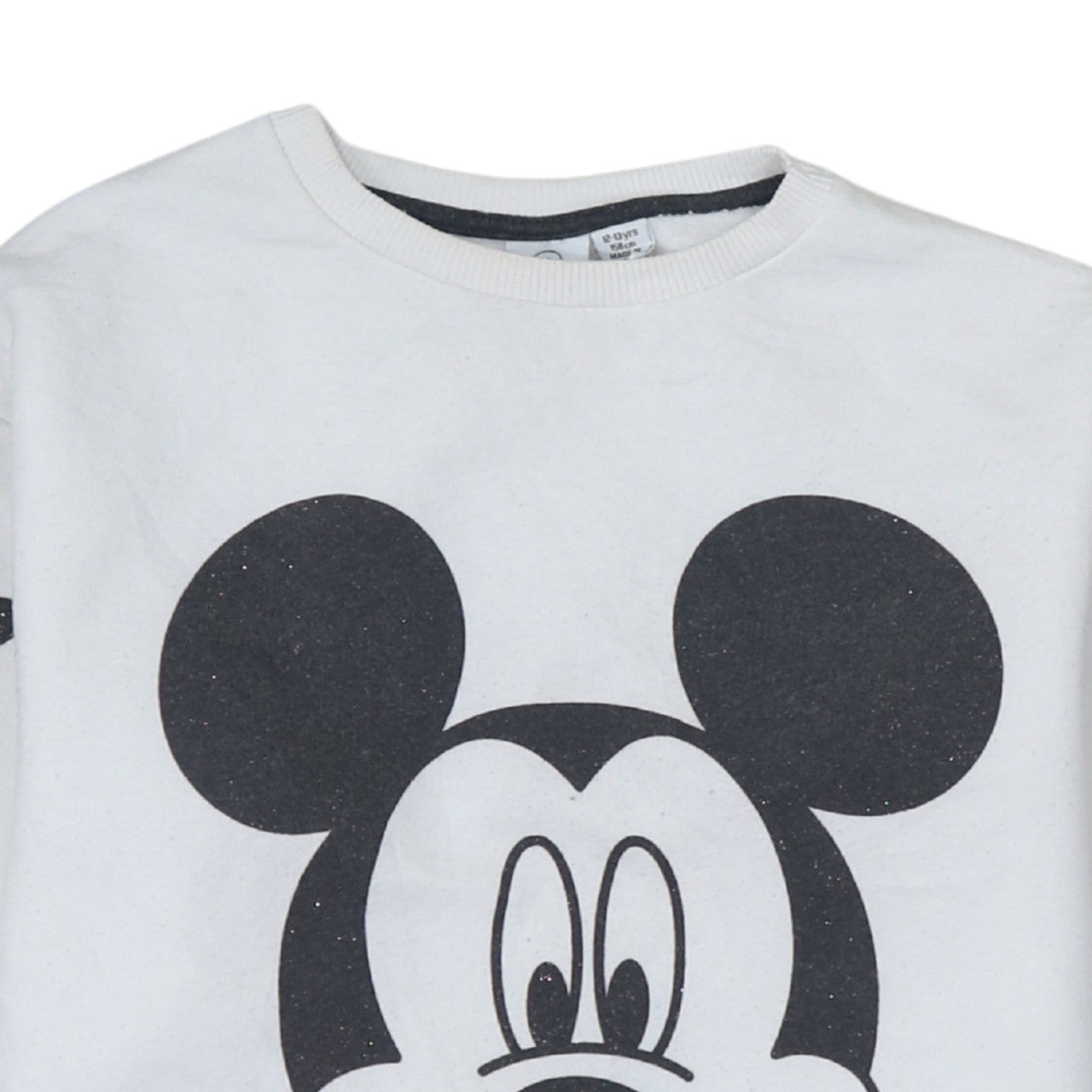 Disney Girls White Mickey Mouse Pullover Sweatshirt 12-13 Years